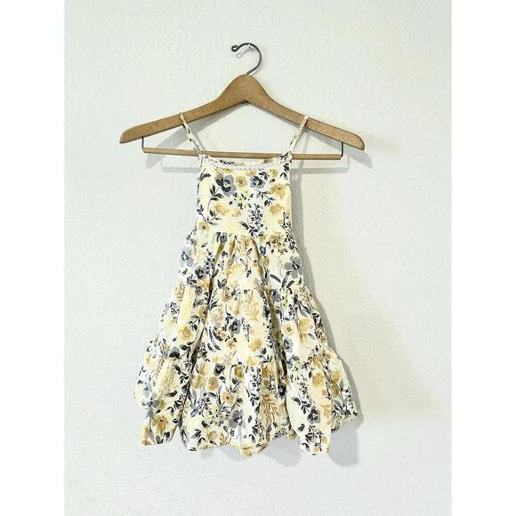 Rachel Zoe Girls School Summer Dress Floral Yellow Spaghetti Strap Size 5 - Picture 2 of 11